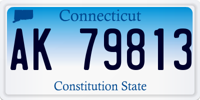 CT license plate AK79813