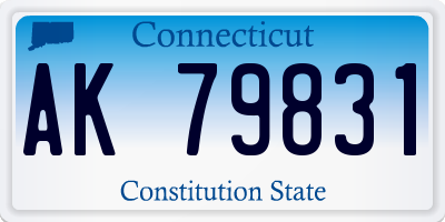 CT license plate AK79831