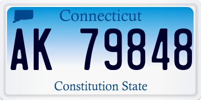 CT license plate AK79848