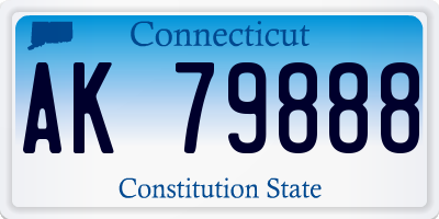CT license plate AK79888