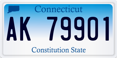 CT license plate AK79901
