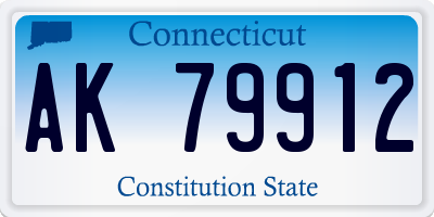 CT license plate AK79912