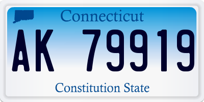 CT license plate AK79919