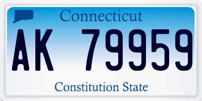 CT license plate AK79959