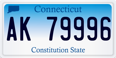 CT license plate AK79996