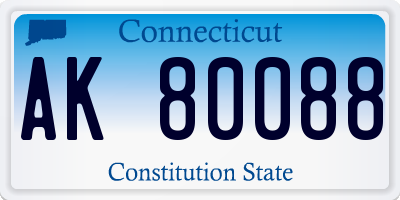 CT license plate AK80088