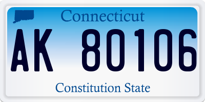 CT license plate AK80106