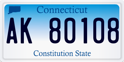 CT license plate AK80108