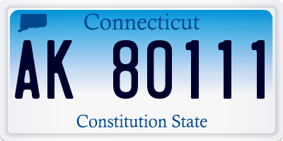 CT license plate AK80111