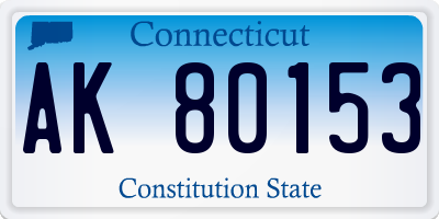 CT license plate AK80153