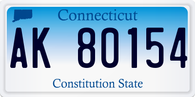 CT license plate AK80154