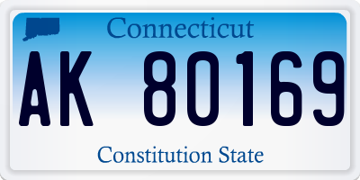 CT license plate AK80169