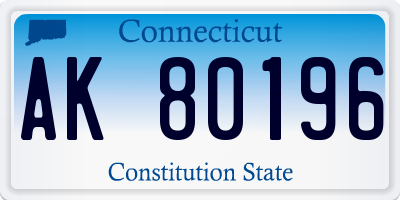 CT license plate AK80196