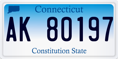 CT license plate AK80197