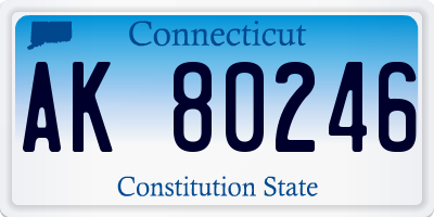 CT license plate AK80246