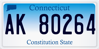 CT license plate AK80264