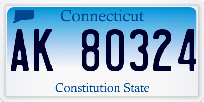 CT license plate AK80324