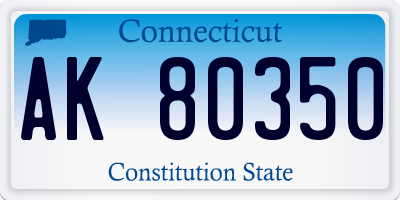 CT license plate AK80350