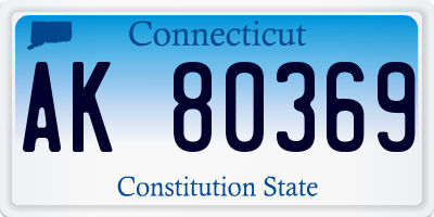 CT license plate AK80369