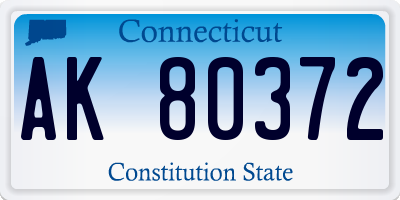 CT license plate AK80372