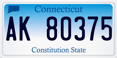 CT license plate AK80375