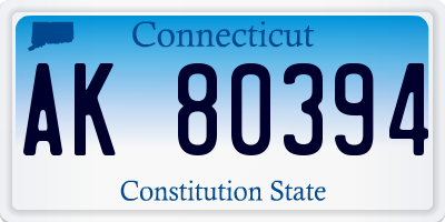 CT license plate AK80394
