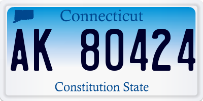 CT license plate AK80424