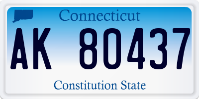 CT license plate AK80437