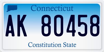 CT license plate AK80458