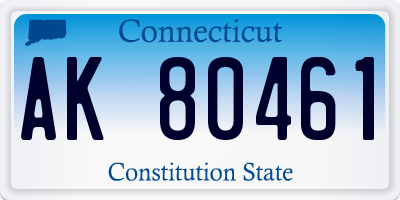 CT license plate AK80461