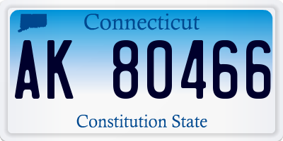 CT license plate AK80466