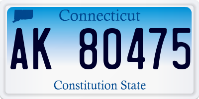 CT license plate AK80475
