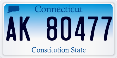 CT license plate AK80477