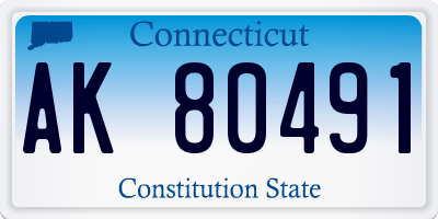 CT license plate AK80491