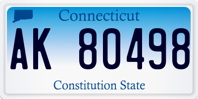 CT license plate AK80498