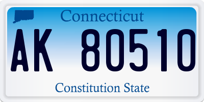 CT license plate AK80510