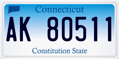 CT license plate AK80511