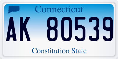 CT license plate AK80539
