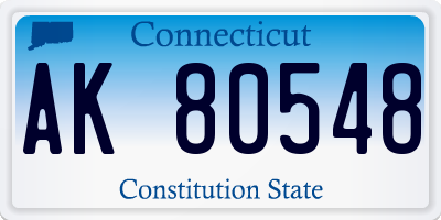 CT license plate AK80548