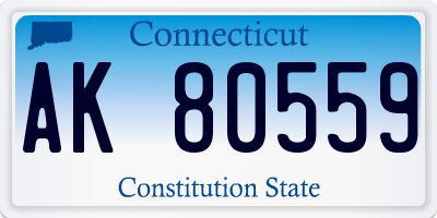 CT license plate AK80559