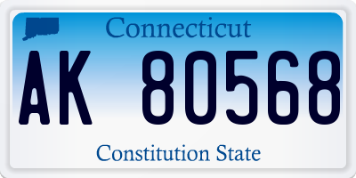 CT license plate AK80568