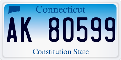 CT license plate AK80599
