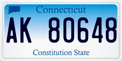 CT license plate AK80648