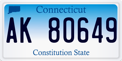 CT license plate AK80649