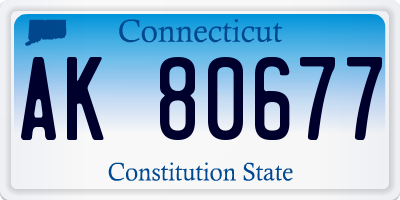 CT license plate AK80677