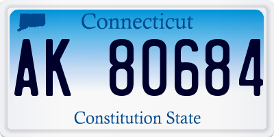 CT license plate AK80684