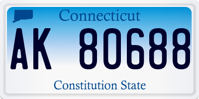 CT license plate AK80688