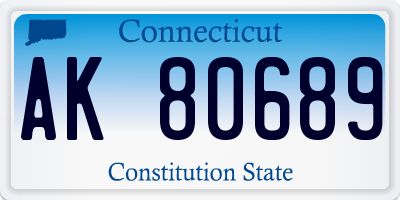 CT license plate AK80689