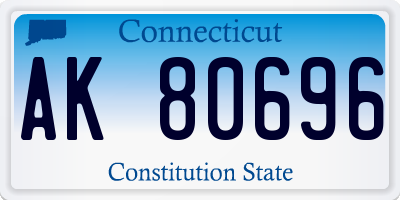 CT license plate AK80696
