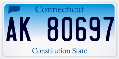 CT license plate AK80697